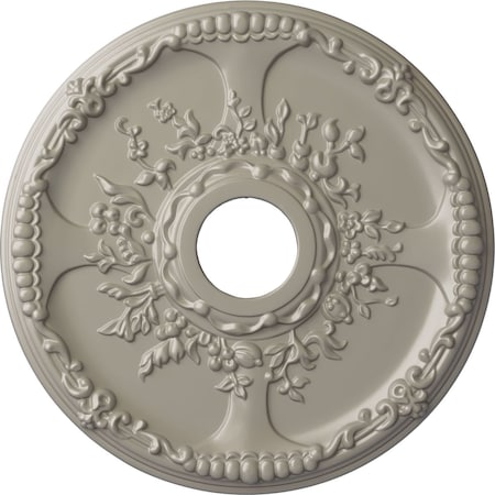 Ekena Millwork Antioch Ceiling Medallion (Fits Canopies up to 3 1/2"), 18"OD x 3 1/2"ID x 1 3/8"P, Pearl White CM18SEPWS